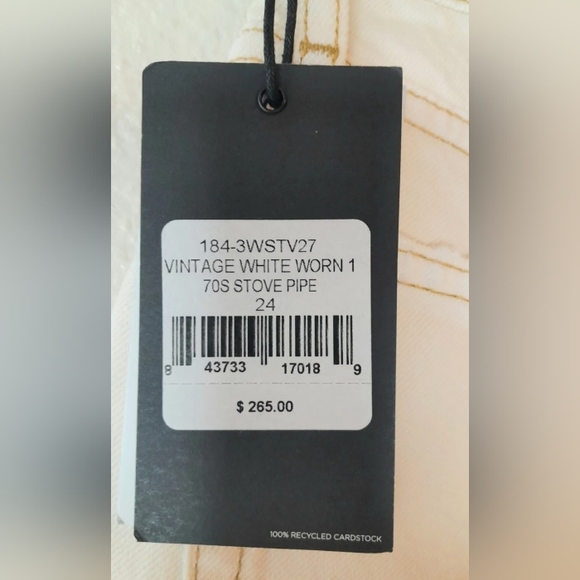 Levi's Redone White Vintage Women's Jeans High Rise Straight Leg Size 24 NWT - Picture 3 of 16